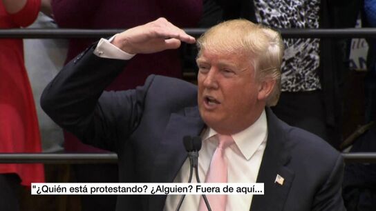 Donald Trump en un mitin