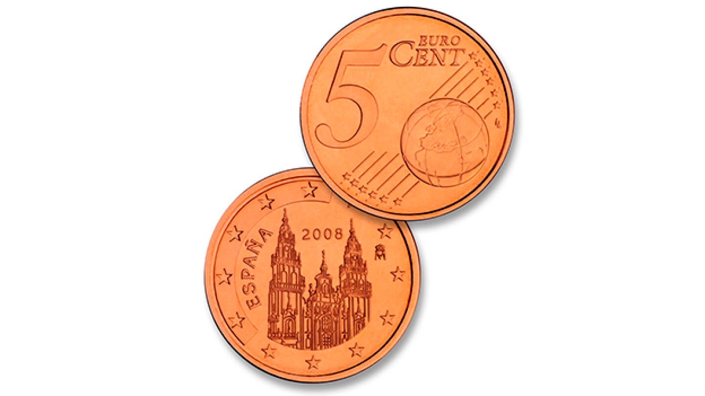 Moneda de cinco c&eacute;ntimos