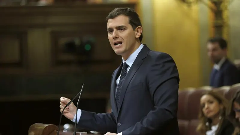 Albert Rivera, durante un discurso en el Congreso de los Diputados