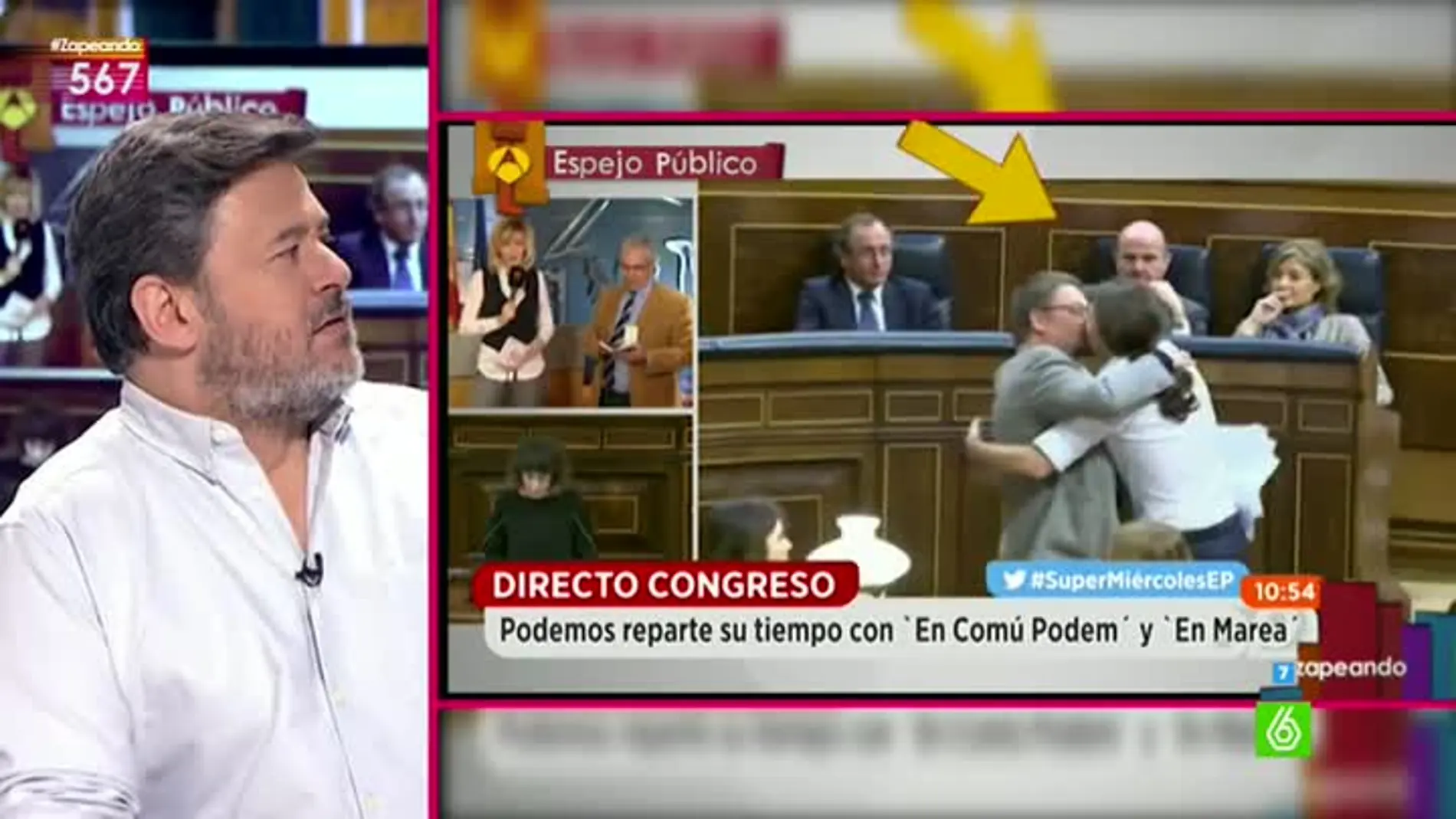 Miki Nadal comenta el beso de Podemos