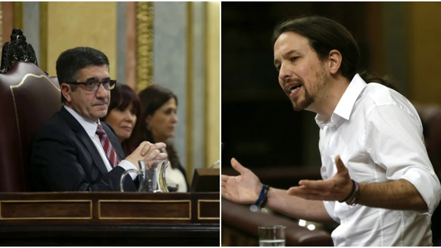 Patxi López y Pablo Iglesias, en el Congreso de los Diputados Patxi López y Pablo Iglesias, en el Congreso de los Diputados