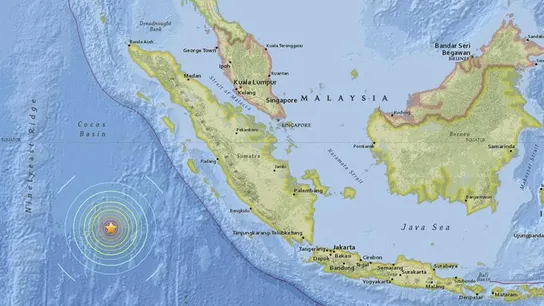Mapa que muestra la localización exacta del terremoto Mapa que muestra la localización exacta del terremoto