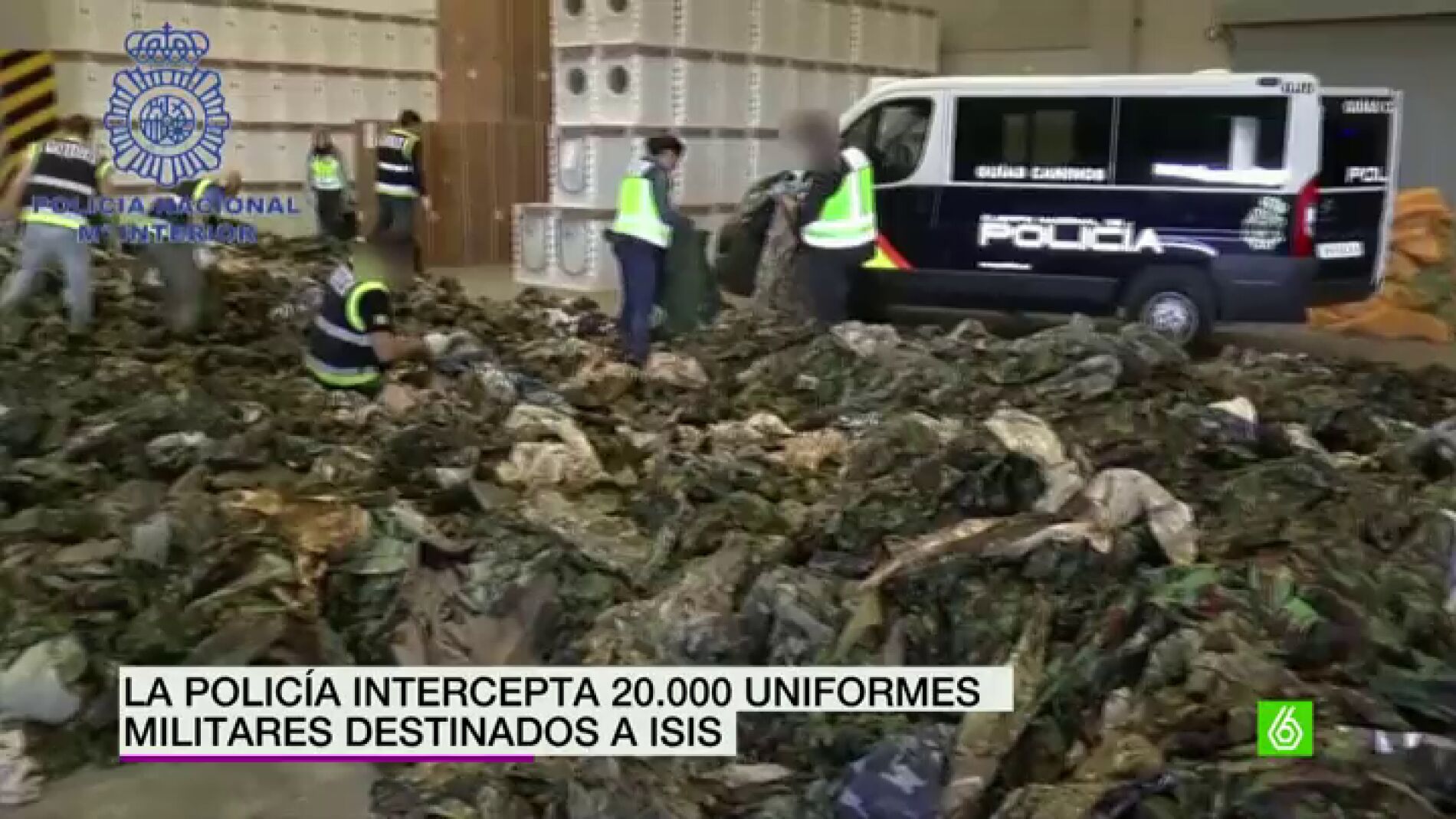 La Polic a intercepta en Valencia y Algeciras 20.000 uniformes militares destinados a Daesh