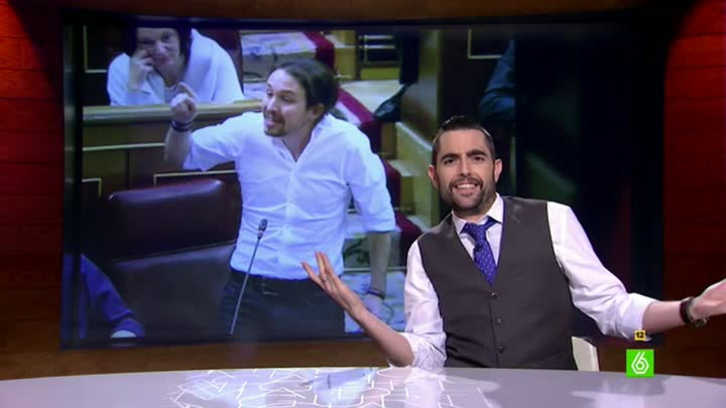 Dani Mateo interpreta los gestos de Pablo Iglesias