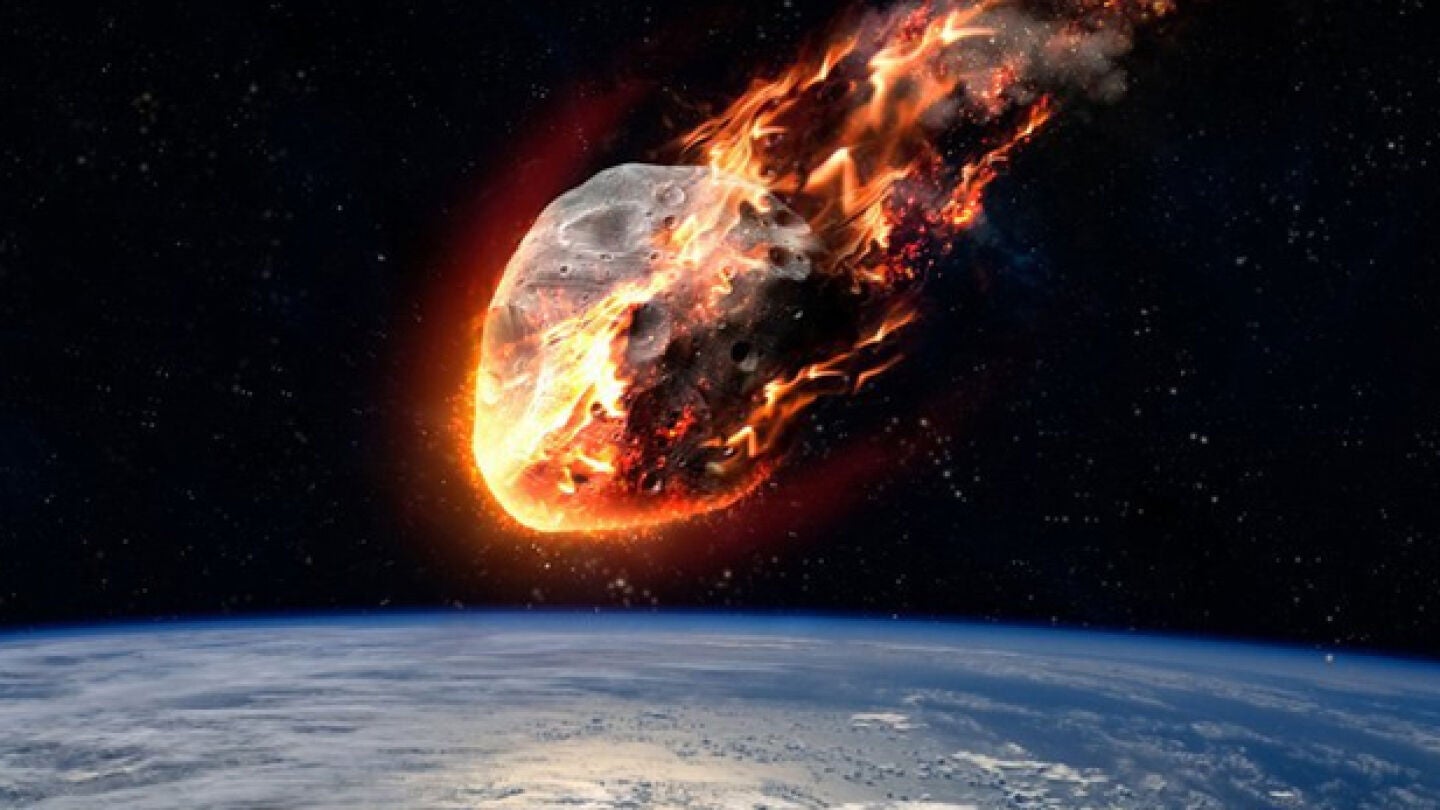 Recreaci&oacute;n de un asteroide cercano a la tierra