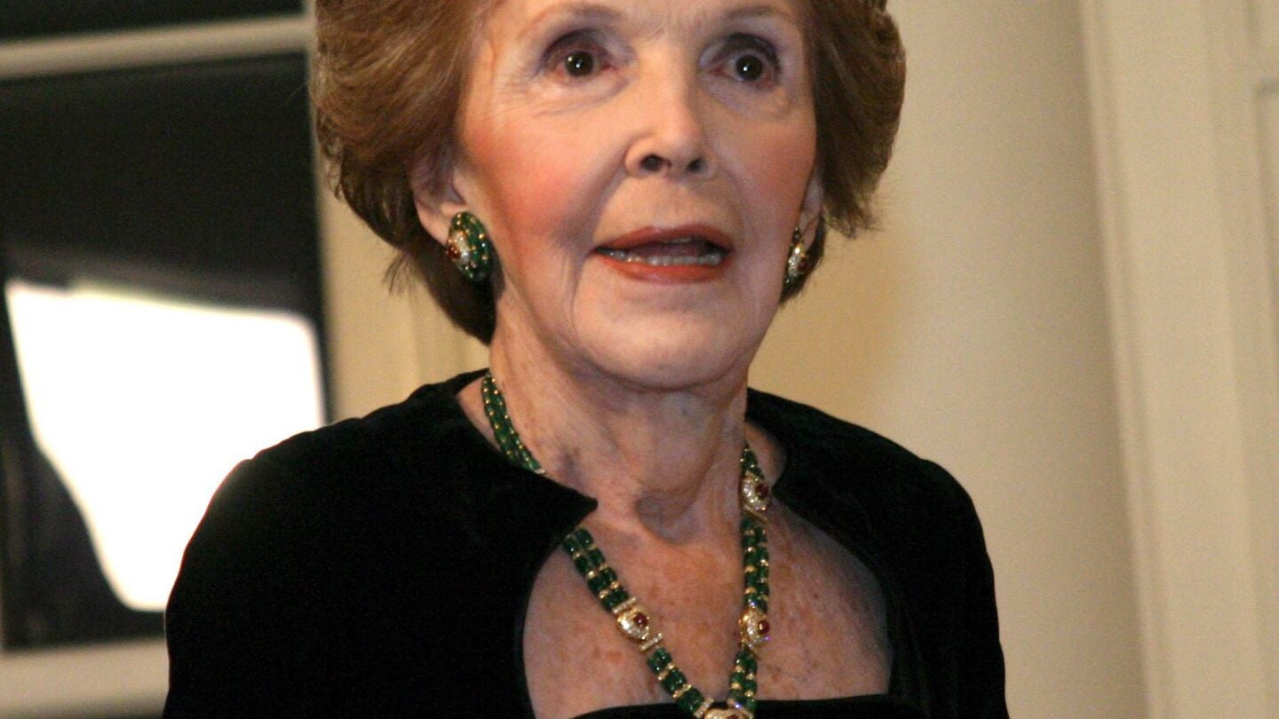 Nancy Reagan, esposa del expresidente Ronald Reagan
