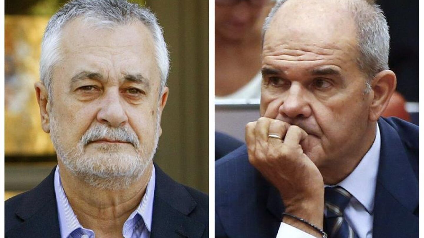 Los expresidentes de la Junta, Jos&eacute; Antonio Gri&ntilde;&aacute;n y Manuel Chaves