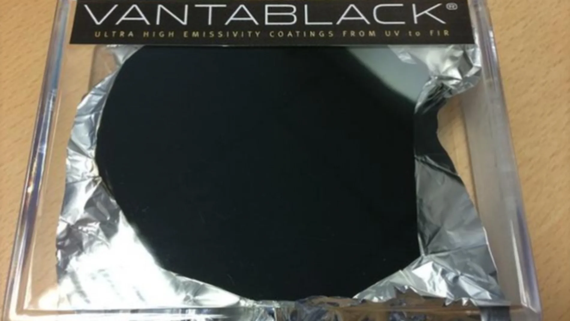 Imagen del pigmento 'Vantablack'