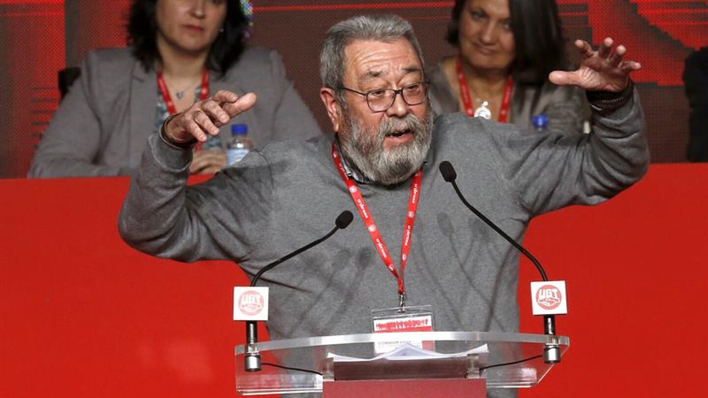 C&aacute;ndido M&eacute;ndez en su despedida de la UGT