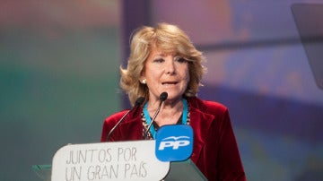 Esperanza Aguirre durante un acto electoral (Archivo)
