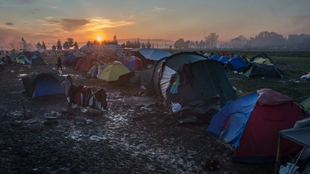 Refugiados atrapados en Idomeni