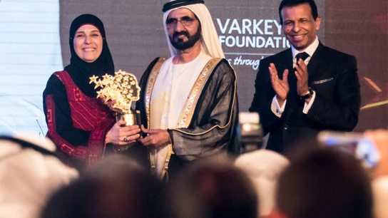 Hanan Al Hroub, ganadora del Goblal Teacher Prize Hanan Al Hroub, ganadora del Goblal Teacher Prize