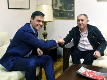 Pedro Sánchez y Josep María Álvarez Pedro Sánchez y Josep María Álvarez