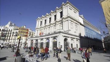 Vista de la fachada del Teatro Real de Madrid