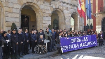 Concentración contra la violencia machista en Gijón