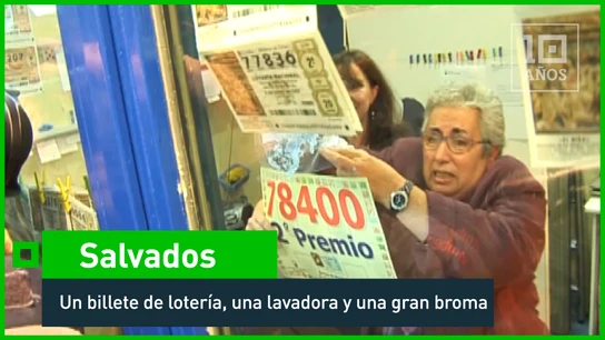 2009. Salvado un billete de lotería de la lavadora Salvados hace creer a los medios de comunicación que la ganadora de la lotería metió el billete premiado en la lavadora.