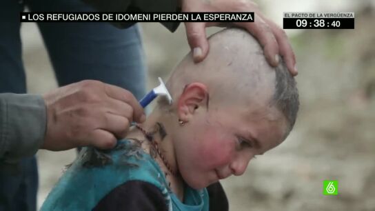 Ni&ntilde;a en Idomeni