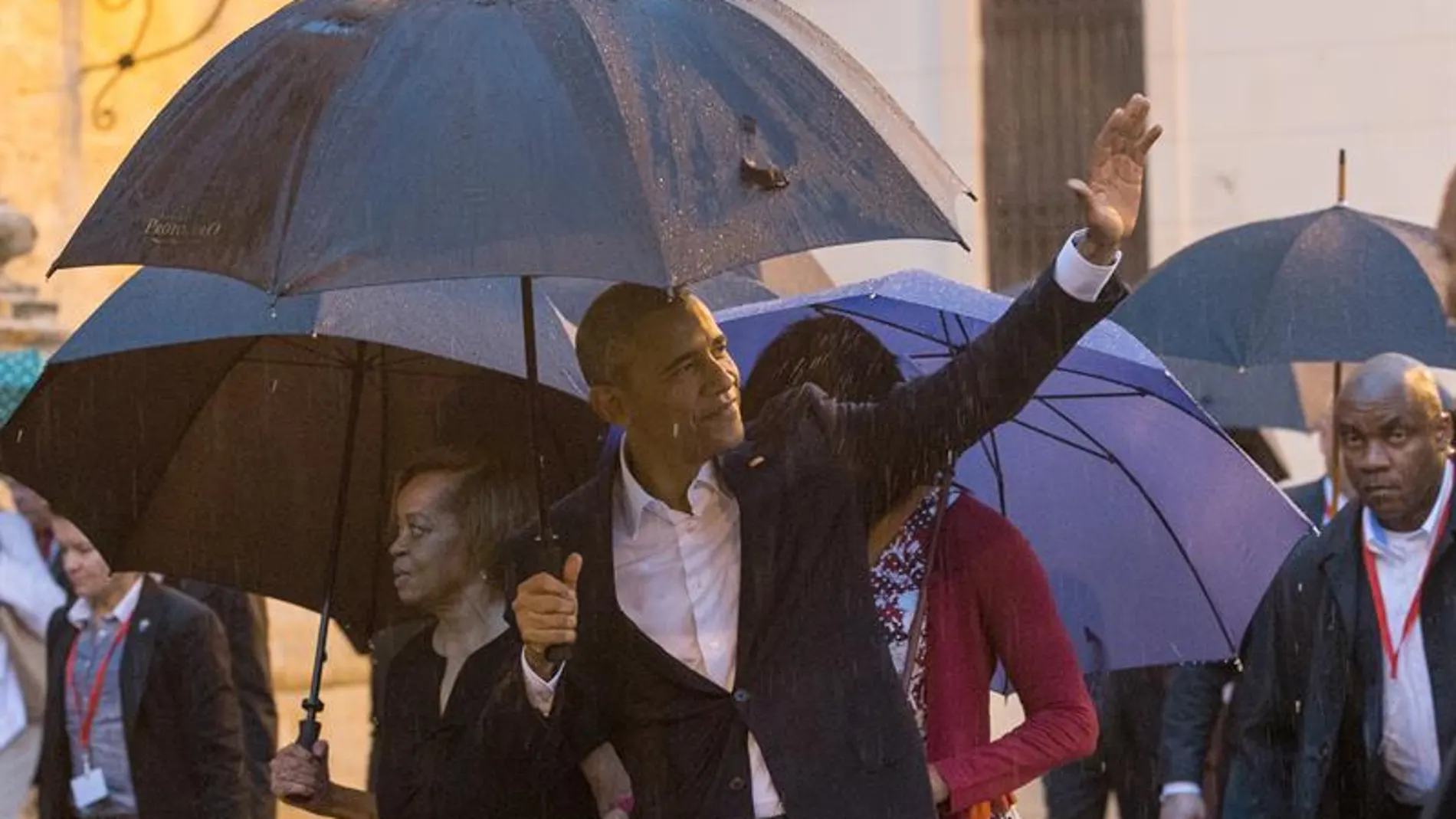 Barack Obama, durante su primer día de visita en Cuba
