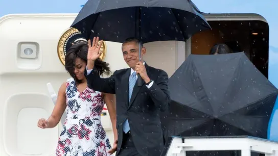 Obama a su llegada a EEUU Obama a su llegada a EEUU