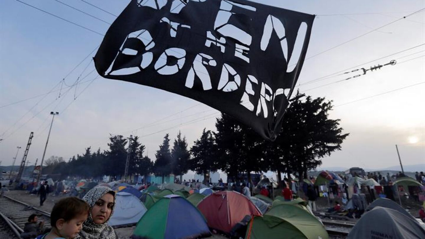 Campamento de refugiados en Indomeni