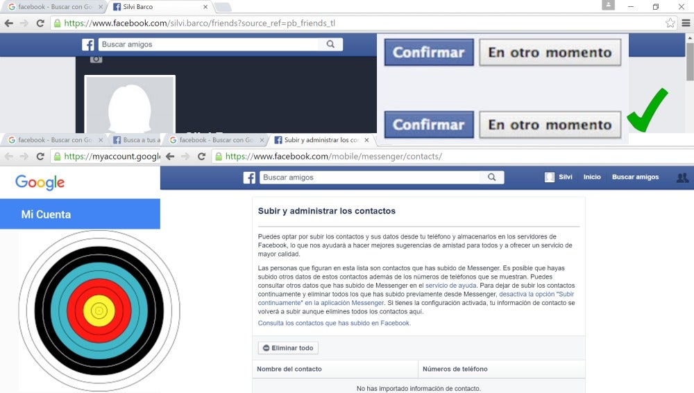 Buscar amigos en mi cuenta de facebook