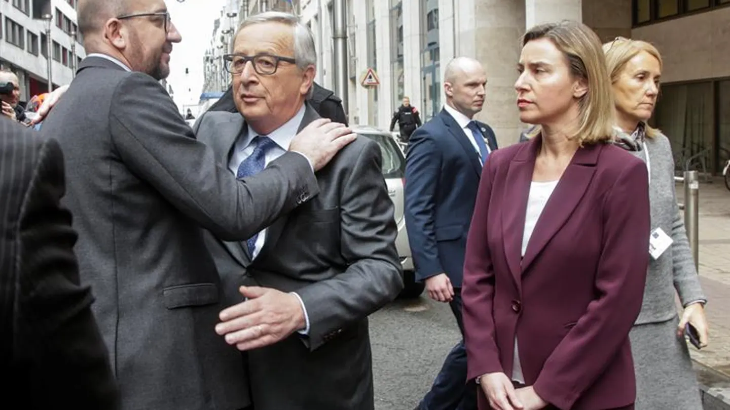 El primer ministro belga Charles Michel y el presidente de la Comisión Europea Jean-Claude Juncker El primer ministro belga Charles Michel y el presidente de la Comisión Europea Jean-Claude Juncker