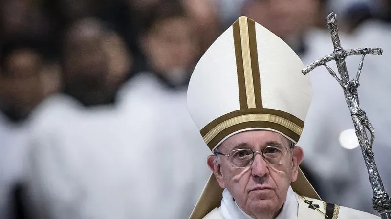 El papa Francisco durante la celebración de Jueves Santo