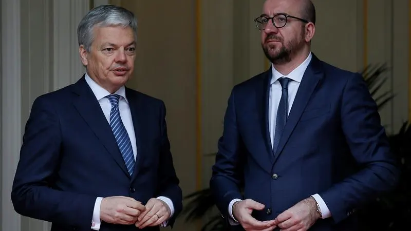 El primer ministro belga, Charles Michel, y el ministro belga de Exteriores