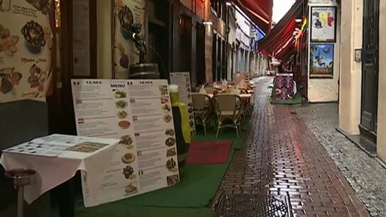 Las calles vac&iacute;as de Bruselas