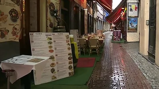 Las calles vacías de Bruselas Las calles vacías de Bruselas