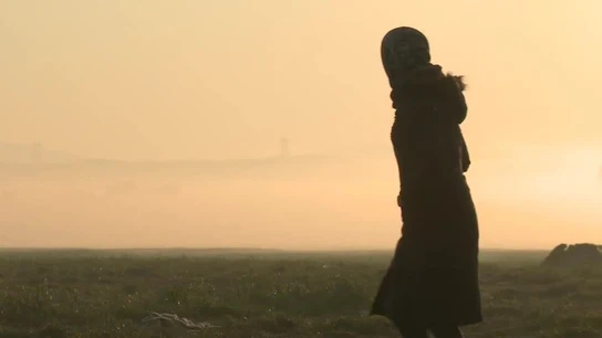 Una refugiada siria en un campamento de Indomeni Una refugiada siria en un campamento de Indomeni