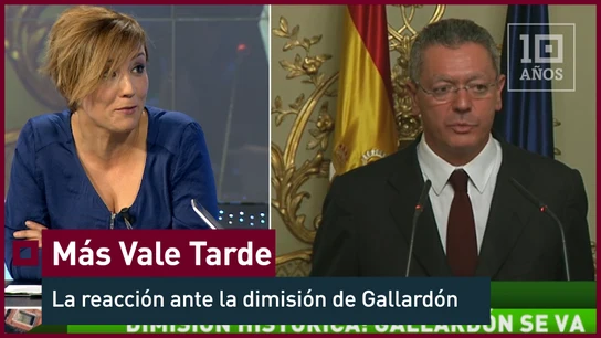 2014. La dimisión de Gallardón en directo - Más vale tarde - laSexta 15º aniversario El programa de laSexta emitió la comparecencia del ministro de Justicia, Alberto Ruiz Gallardón, en la que dimitió de su cargo. La retransmisión en directo de esta rueda de prensa le valió al programa un récord histórico de audiencia, al alcanzar un 8,4% de share y 796.000 espectadores.