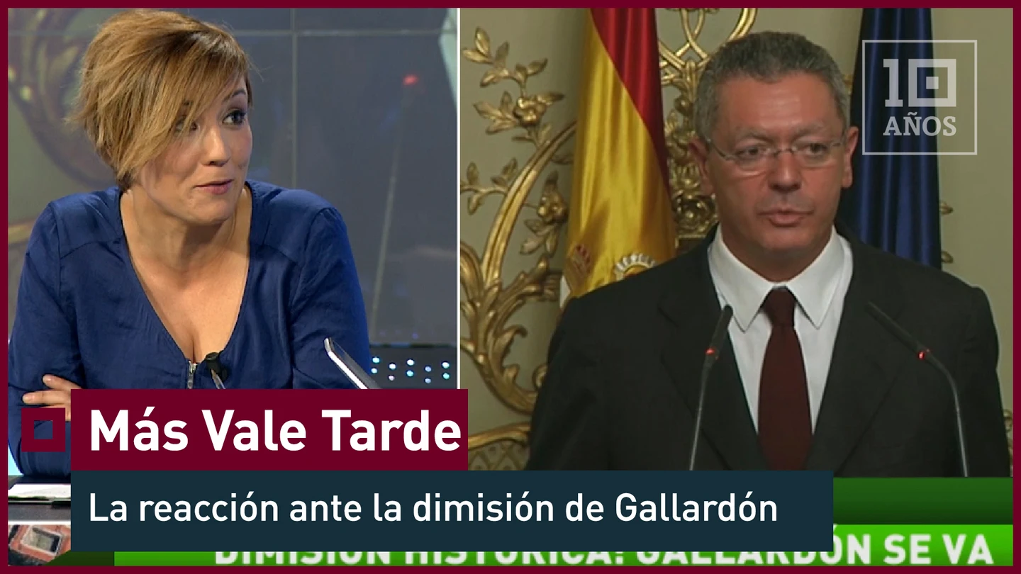 2014. La dimisión de Gallardón en directo - Más vale tarde - laSexta 15º aniversario El programa de laSexta emitió la comparecencia del ministro de Justicia, Alberto Ruiz Gallardón, en la que dimitió de su cargo. La retransmisión en directo de esta rueda de prensa le valió al programa un récord histórico de audiencia, al alcanzar un 8,4% de share y 796.000 espectadores.
