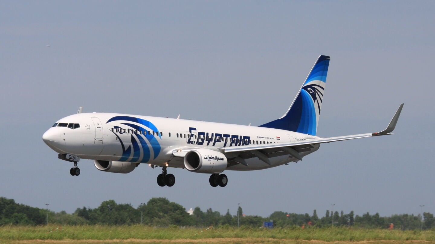 Imagen de un avi&oacute;n de Egyptair