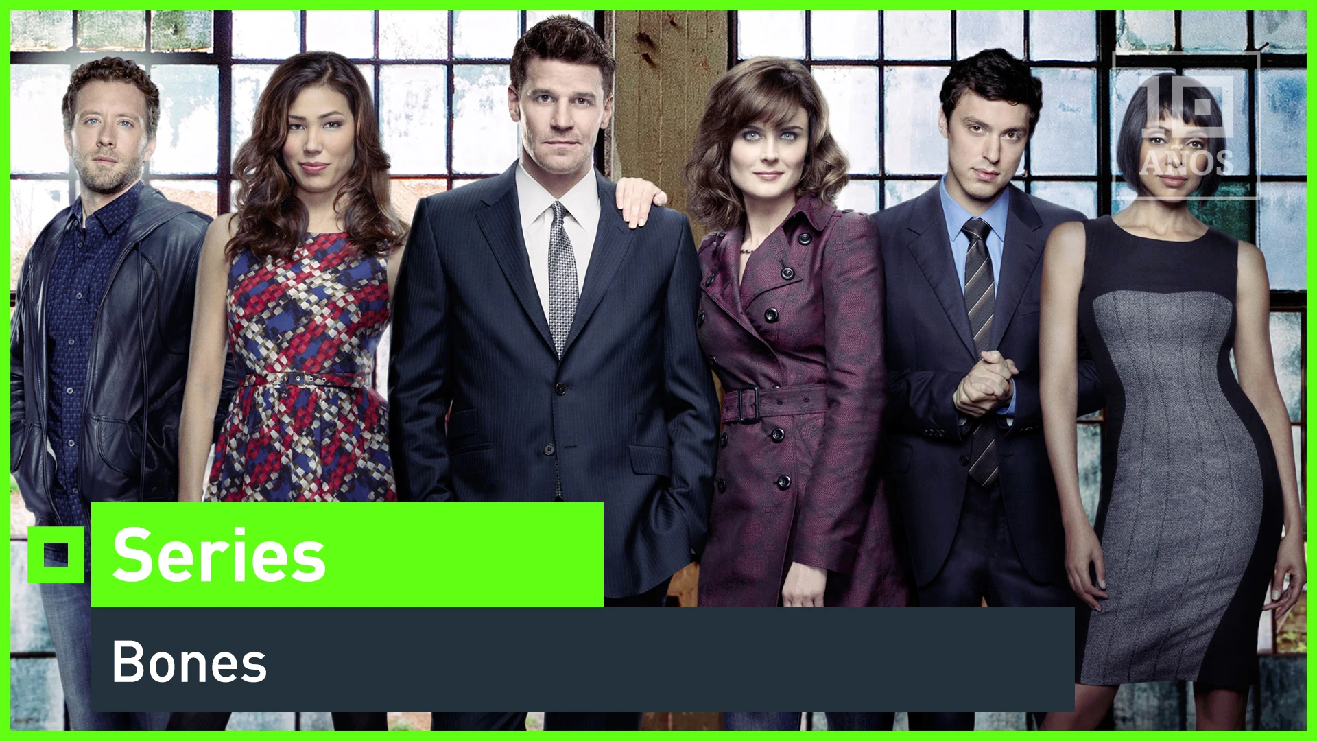 La cabecera de 'Bones' La mítica serie 'Bones' comenzó a emitirse en laSexta allá por el 2006, poco después del nacimiento del canal. Son ya 11 temporadas las que ha emitido la cadena, a pesar de los cambios de programación, esta serie, siempre ha permanecido en la parrilla. Por ello se considera prácticamente una imagen de marca del canal.