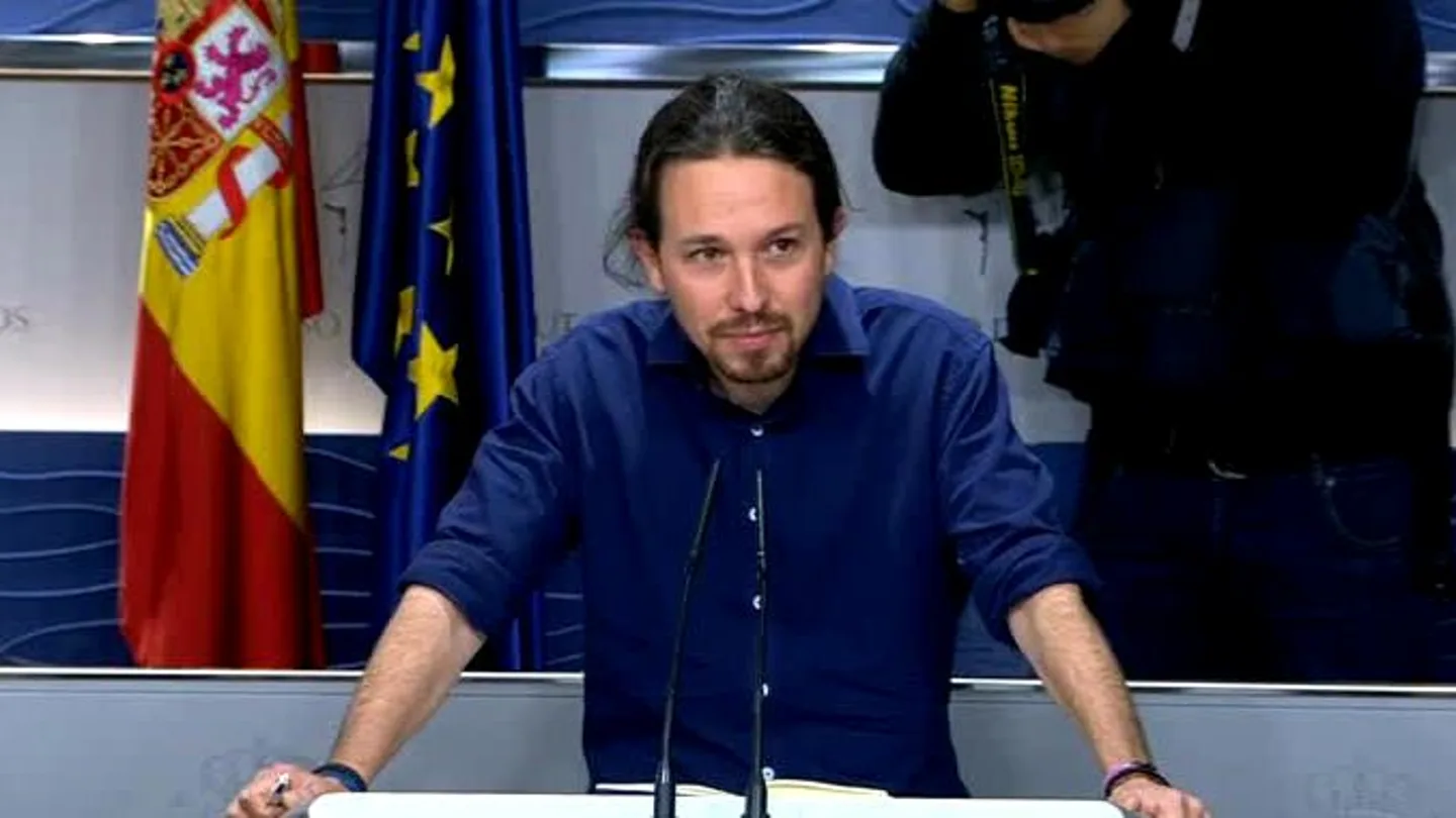 Pablo Iglesias en rueda de prensa Pablo Iglesias en rueda de prensa