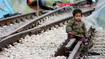 Un niño refugiado
