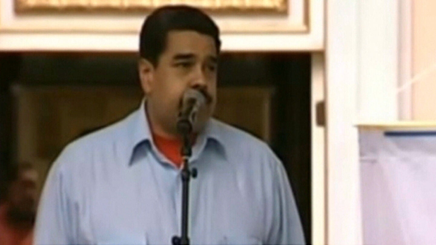 Nicol&aacute;s Maduro durante un discurso p&uacute;blico
