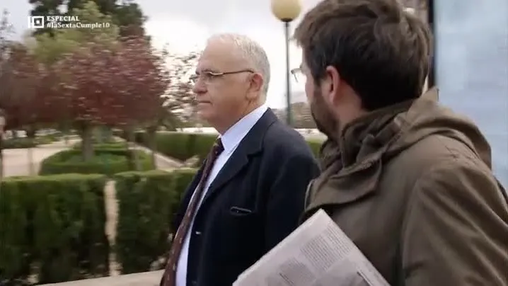 Jordi Évole, con Juan Cotino