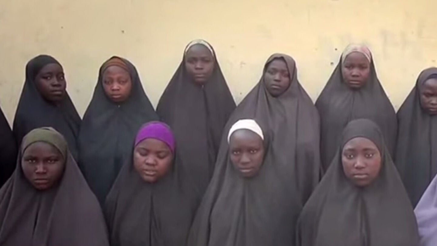 Imagen d ni&ntilde;as secuestradas por Boko Haram 