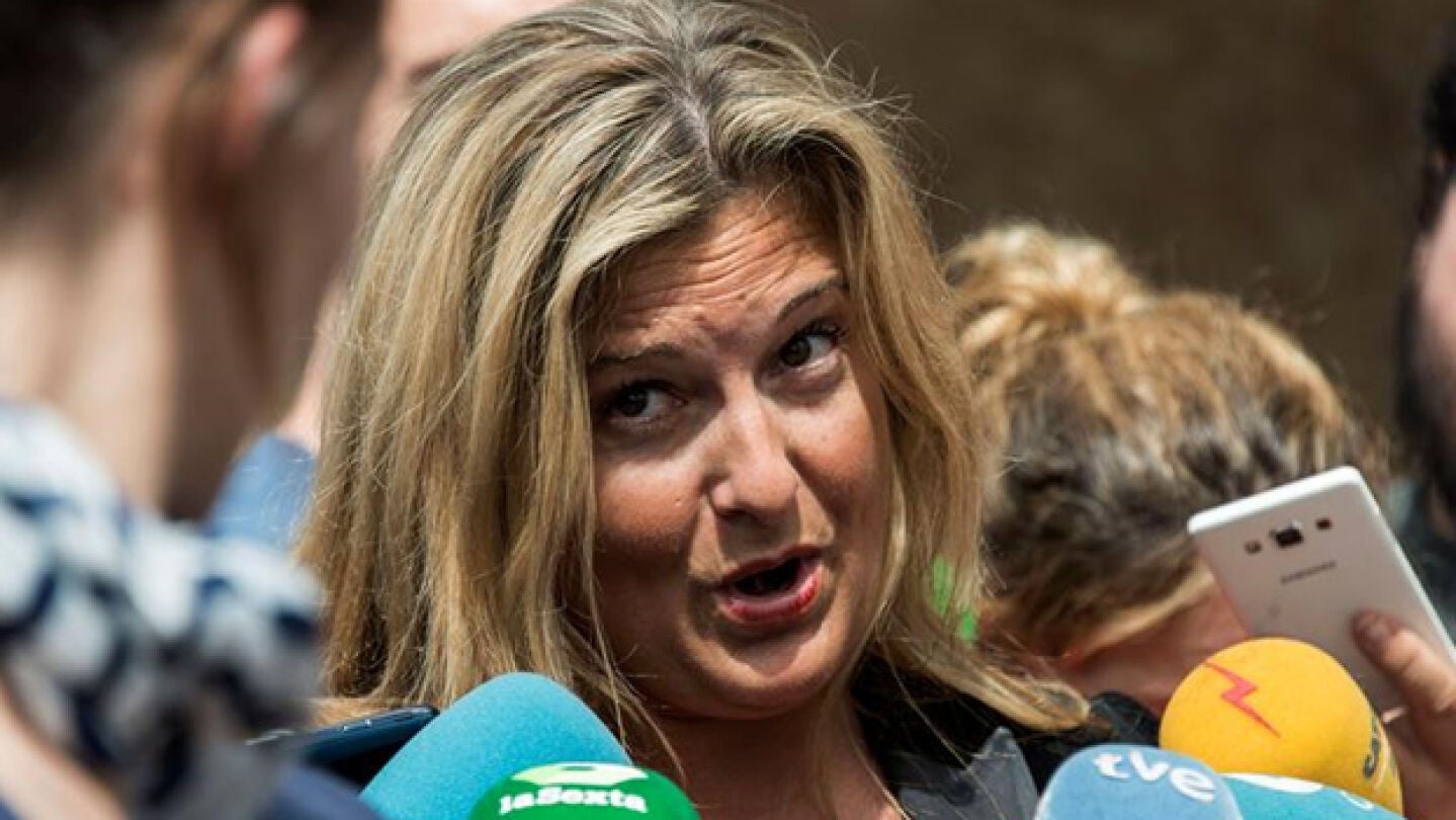 Virginia L&oacute;pez Negrete en los juzgados de Palma de Mallorca
