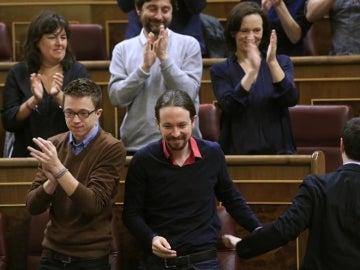 El líder de Podemos, Pablo Iglesias, en el Congreso El líder de Podemos, Pablo Iglesias, en el Congreso