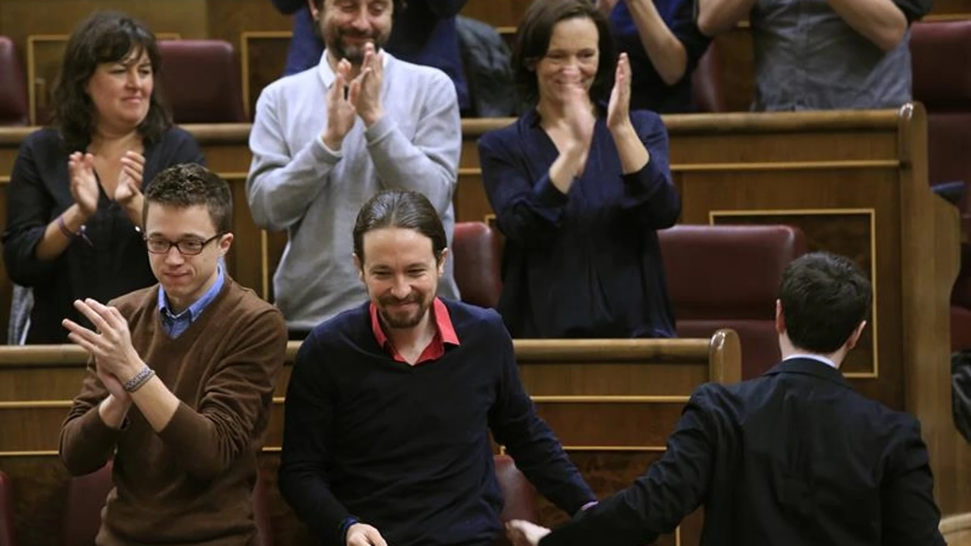 El líder de Podemos, Pablo Iglesias, en el Congreso