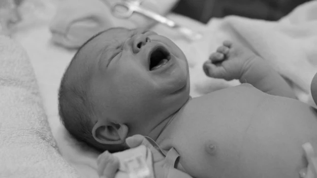 Imagen de un bebé llorando Imagen de un bebé llorando