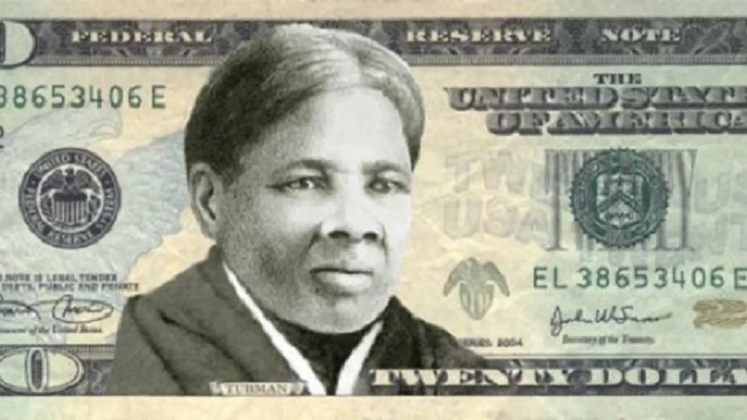 Montaje del futuro billete de 20 dólares Montaje del futuro billete de 20 dólares