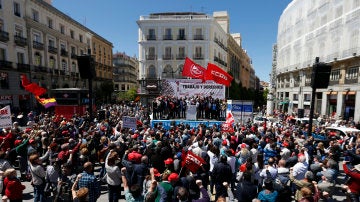 Manifestación por el Día Internacional del Trabajo en Madrid
