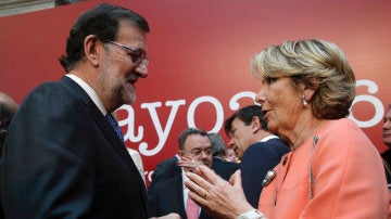 Mariano Rajoy y Esperanza Aguirre conmemoran el 2 de mayo