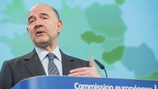 Pierre Moscovici,en una rueda de prensa Pierre Moscovici,en una rueda de prensa
