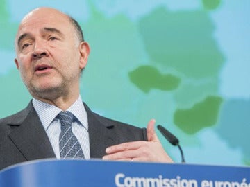 Pierre Moscovici,en una rueda de prensa Pierre Moscovici,en una rueda de prensa