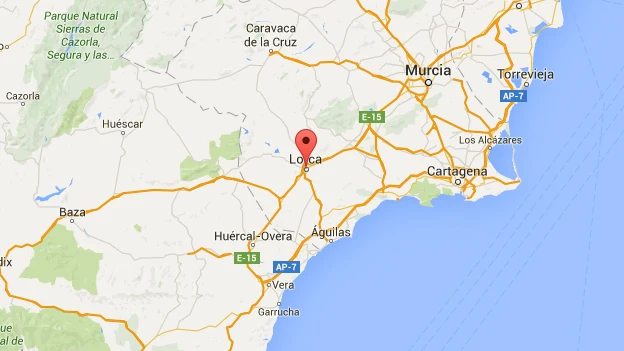 Mapa con la ubicación de Lorca Mapa con la ubicación de Lorca